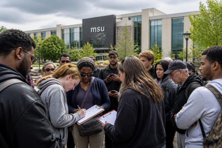 suite au départ de guskiewicz et batt, une pétition appelant à la démission du conseil d'administration de msu suscite un soutien croissant parmi les étudiants et la communauté.