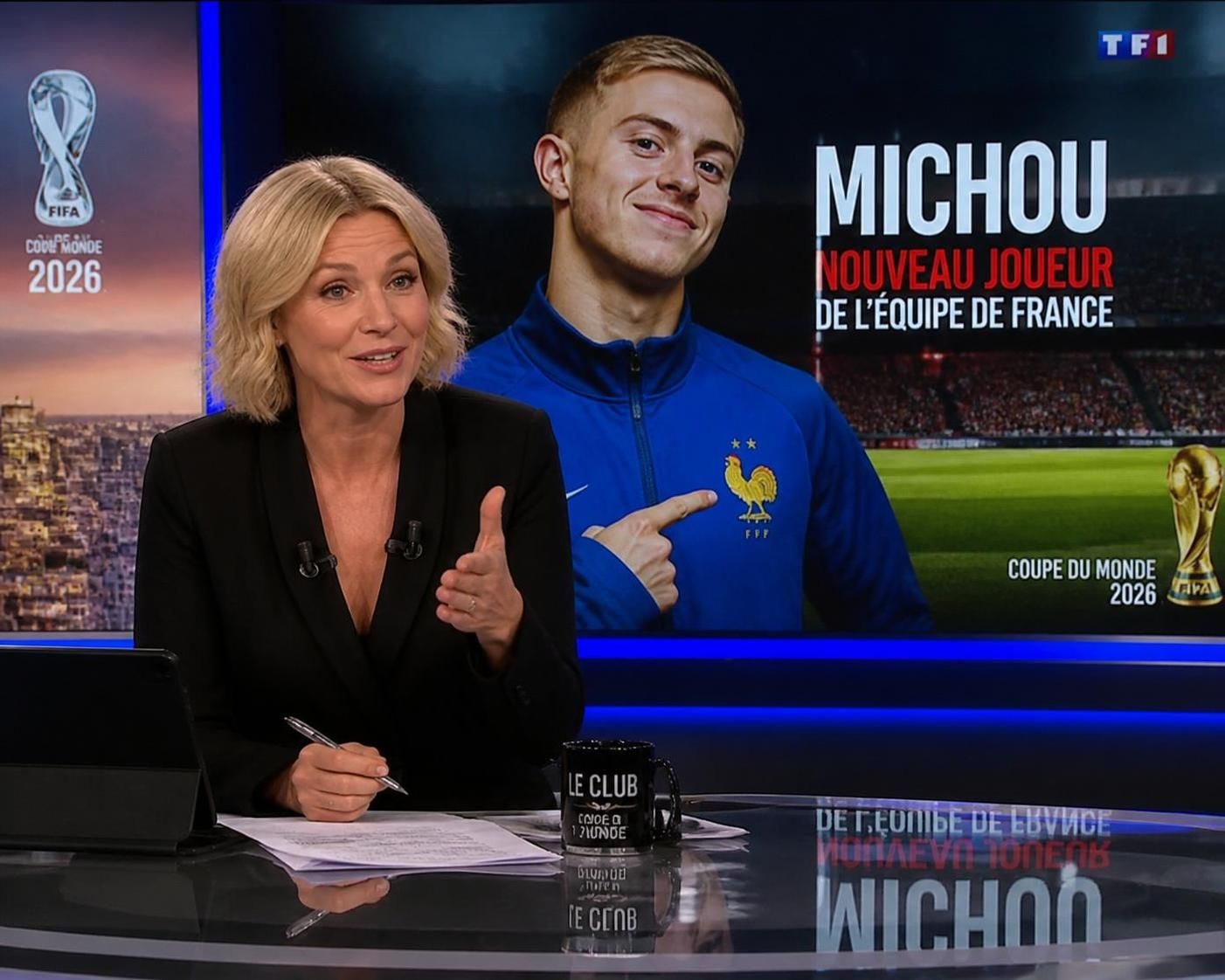 cécile grès partage son avis sur l'arrivée de michou dans l'équipe, soulignant son rôle grandissant en tant que journaliste.
