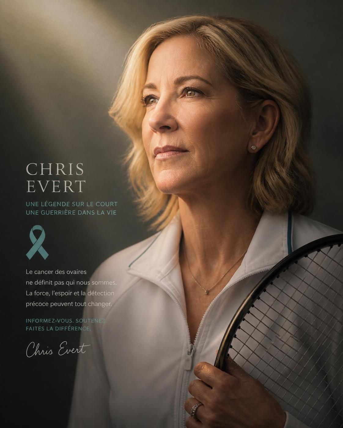 chris evert partage pour la troisième fois son combat contre un cancer des ovaires, sensibilisant le public à cette maladie.
