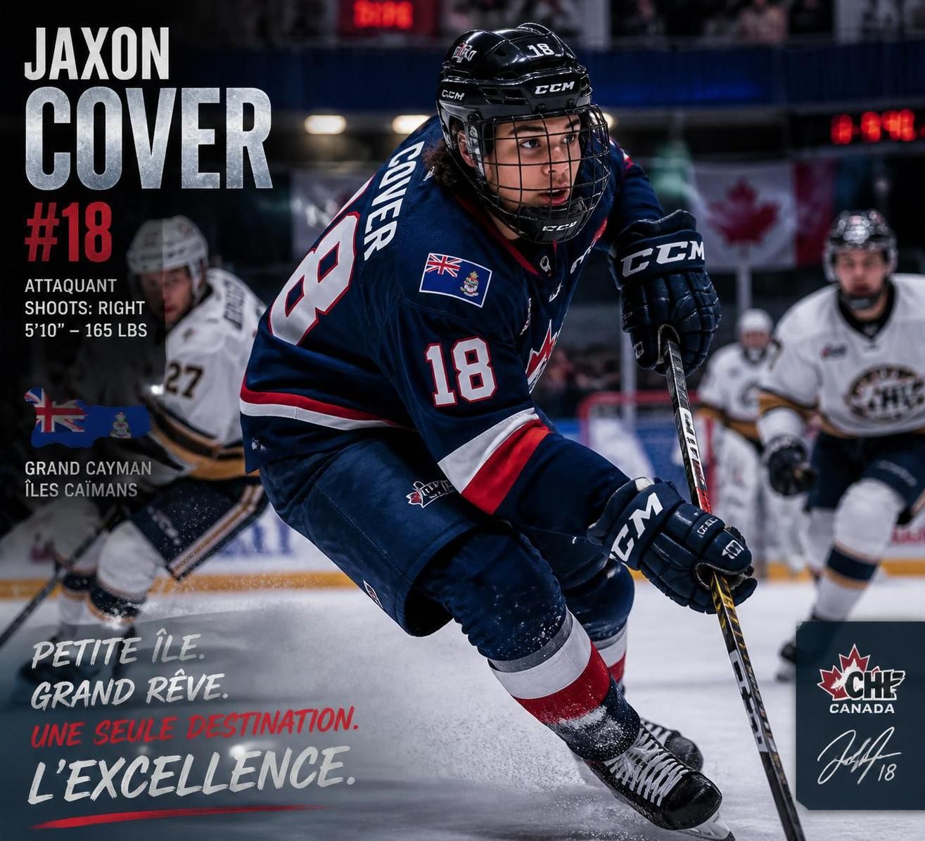 découvrez comment jaxon cover, originaire de grand cayman, a su adapter ses talents en roller hockey pour réussir dans la nhl au canada.