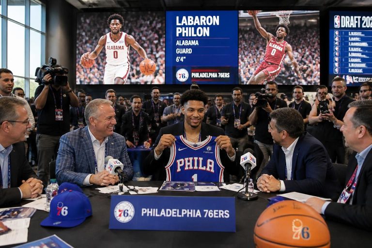 découvrez comment les sixers choisissent labaron philon d'alabama en 22e position lors du draft nba 2026, une stratégie prometteuse pour renforcer leur équipe.