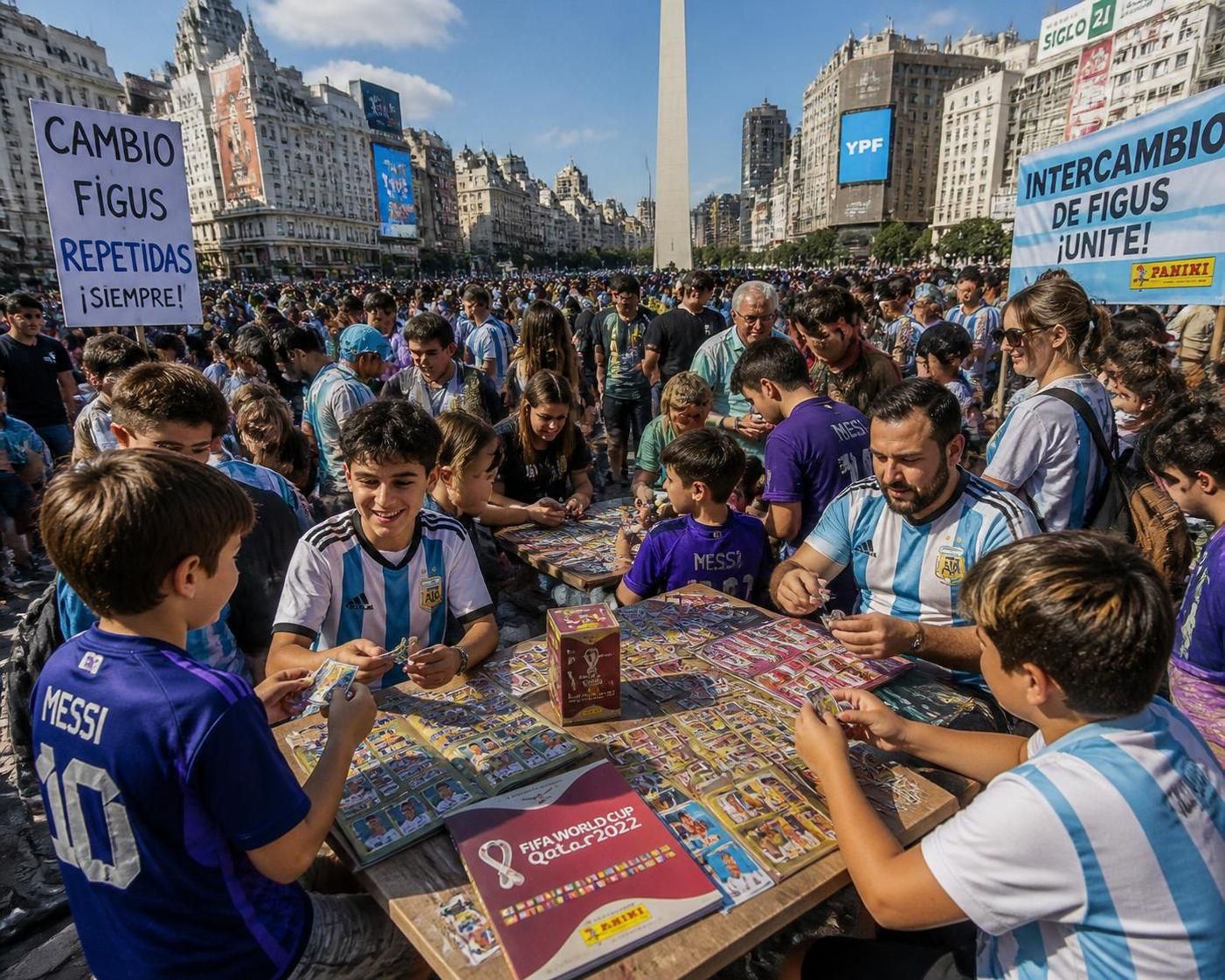 découvrez comment la passion des échanges d’autocollants de la coupe du monde enflamme les places publiques en argentine, créant une atmosphère festive et conviviale.