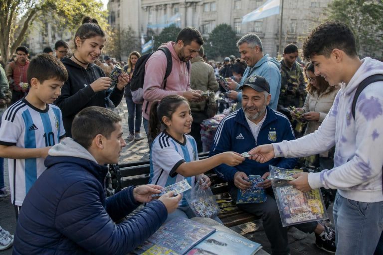 découvrez comment la passion pour les échanges d’autocollants de la coupe du monde anime les places publiques en argentine, créant une ambiance festive et conviviale parmi les fans de football.