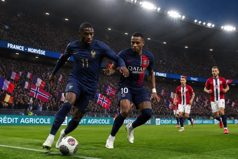 découvrez les évaluations des bleus face à la norvège : ousmane dembélé s'illumine sur le terrain tandis que la star du psg confirme son éclat. analyse complète des performances et moments clés du match.