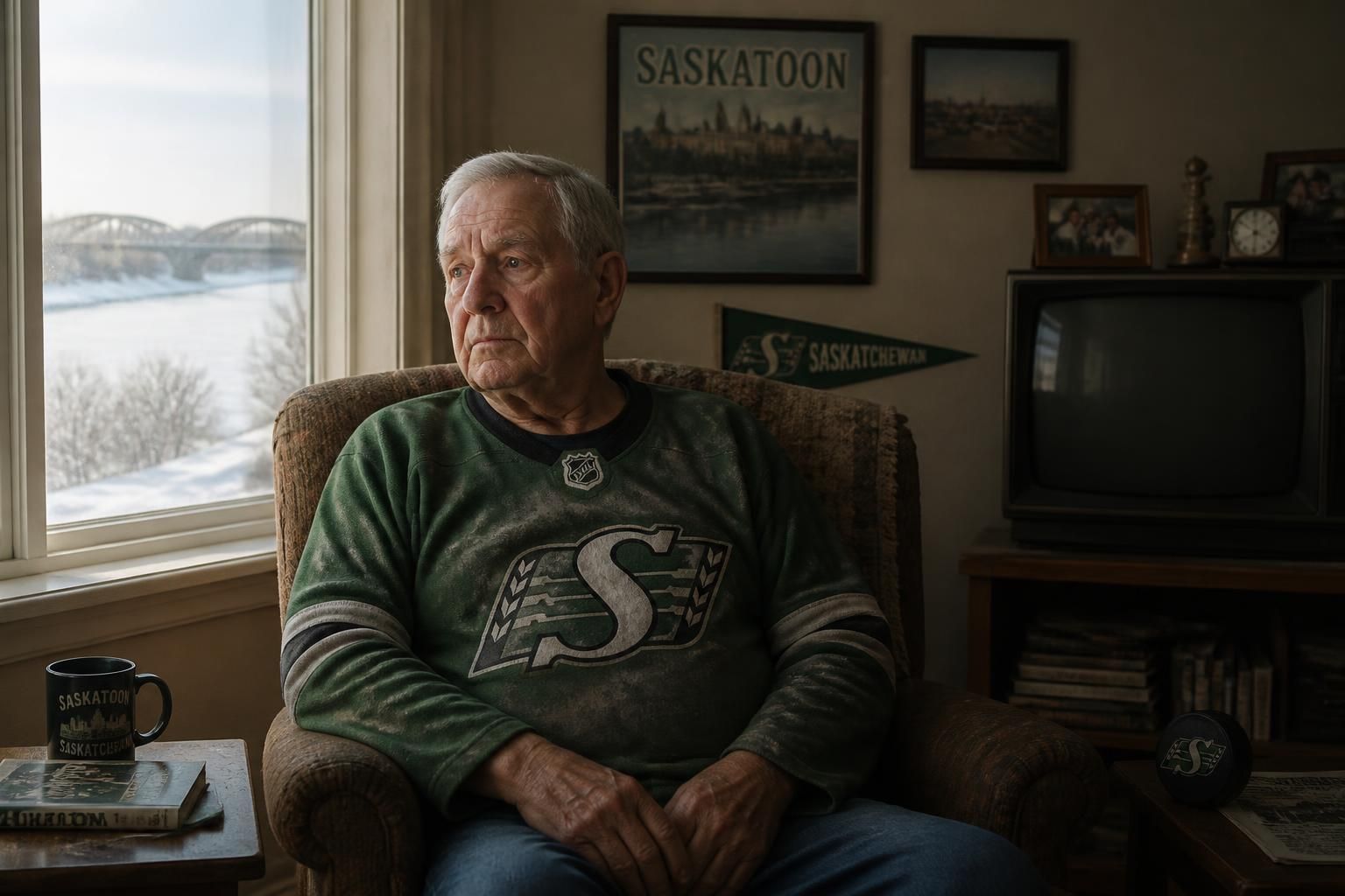 un septuagénaire de saskatoon exprime son désarroi face à l'absence de la nhl, avouant qu'il ne peut plus regarder le hockey comme avant.