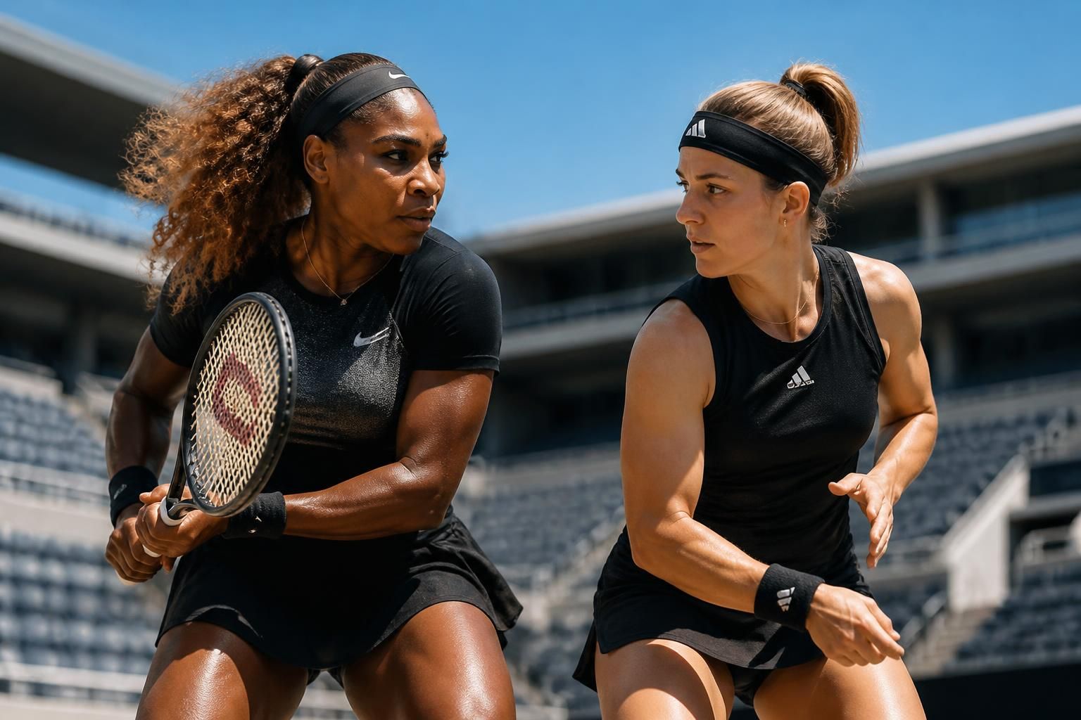 découvrez l'incroyable duo formé par serena williams et muchova, prêts à enflammer le court de double à berlin avec leur puissance et leur talent.