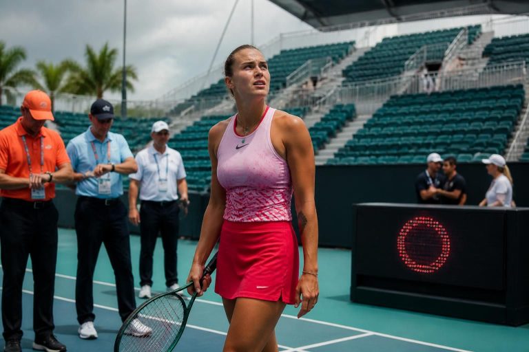 suivez les dernières actualités du miami open avec les retards en direct et la possible absence de sabalenka, qui pourrait manquer la compétition. restez informé des développements importants du tournoi.
