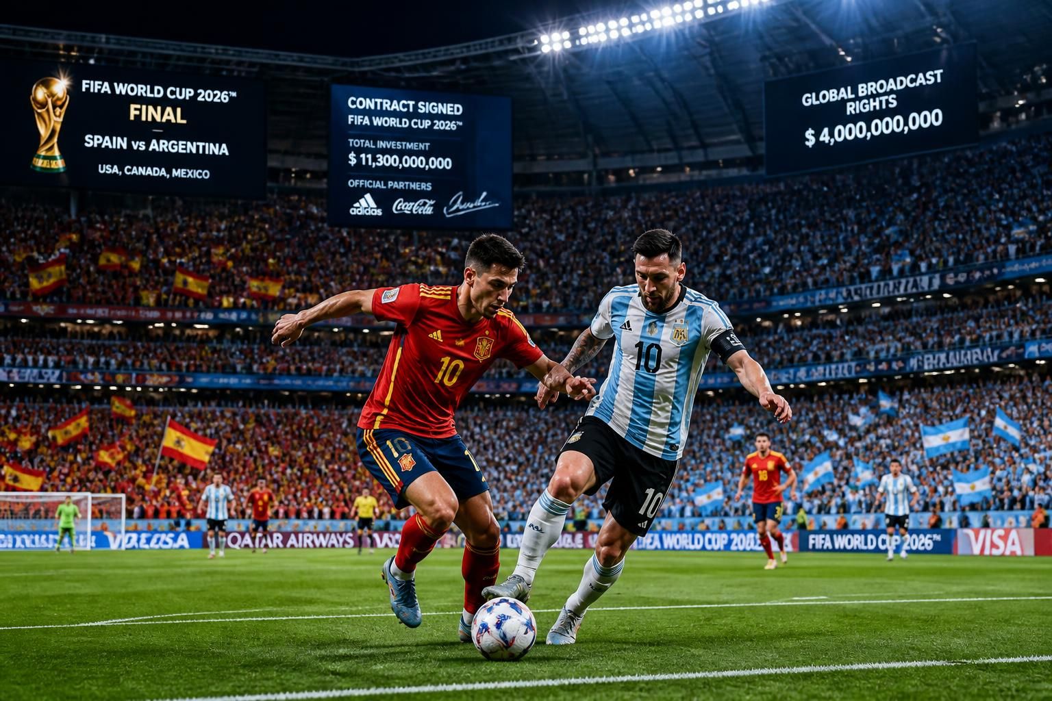 découvrez la finale historique espagne-argentine de la coupe du monde 2026, un affrontement inédit marqué par des enjeux sportifs et financiers sans précédent à l'échelle mondiale.