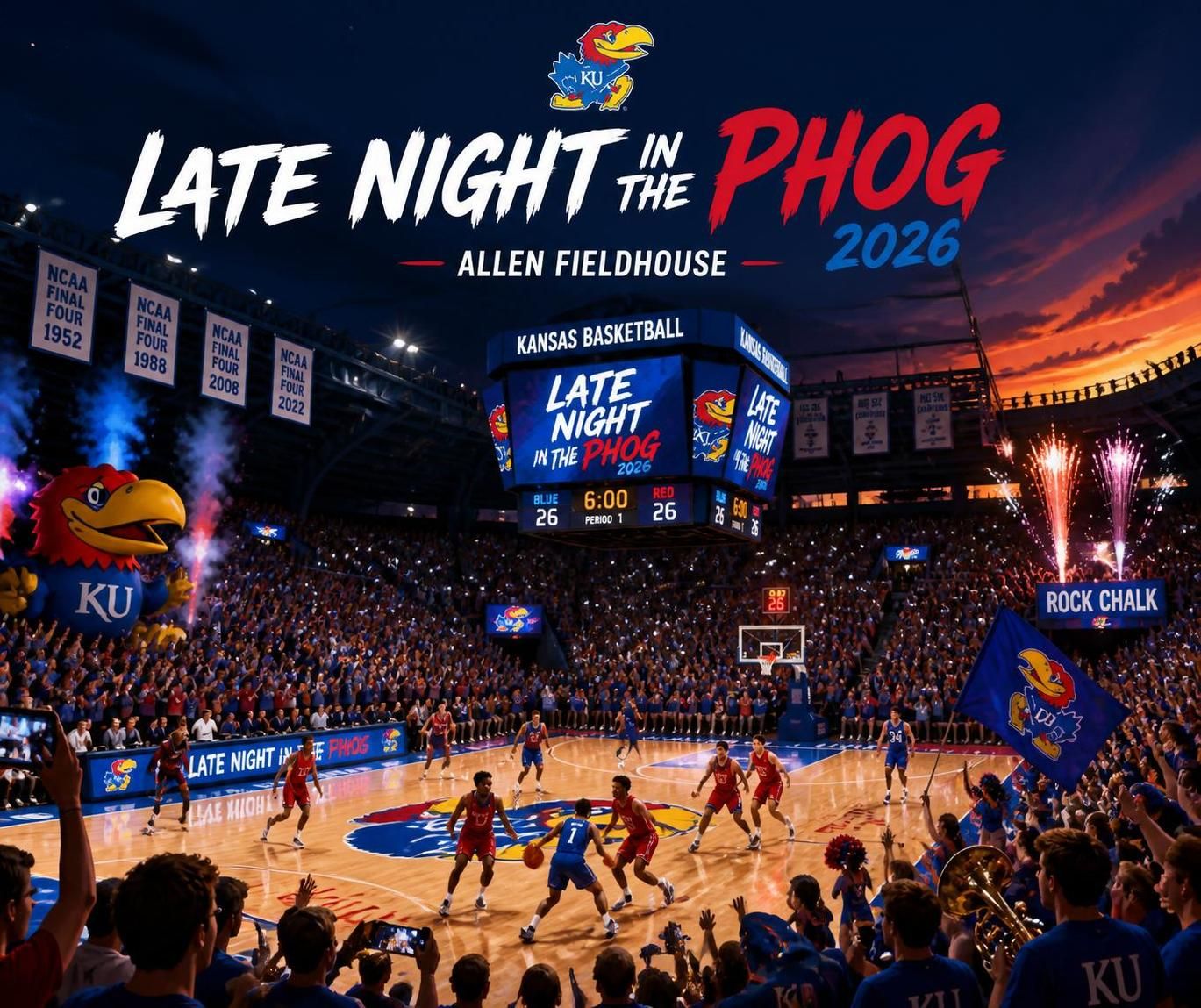 explorez les derniÚres nouveautés du late night in the phog, l'événement emblématique des sports du kansas, avec une ambiance revisitée et des expériences inédites à ne pas manquer.