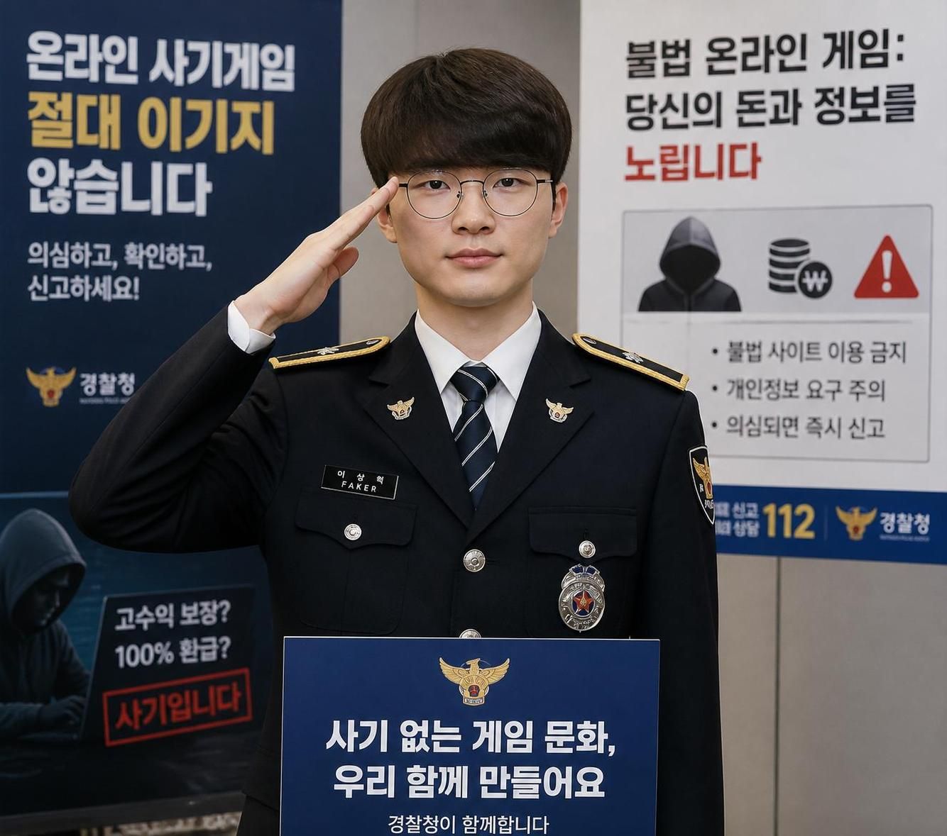 faker reçoit le titre d'officier de police honoraire et devient ambassadeur dans la lutte contre la fraude dans le jeu en ligne, renforçant la sécurité et l'intégrité du gaming.