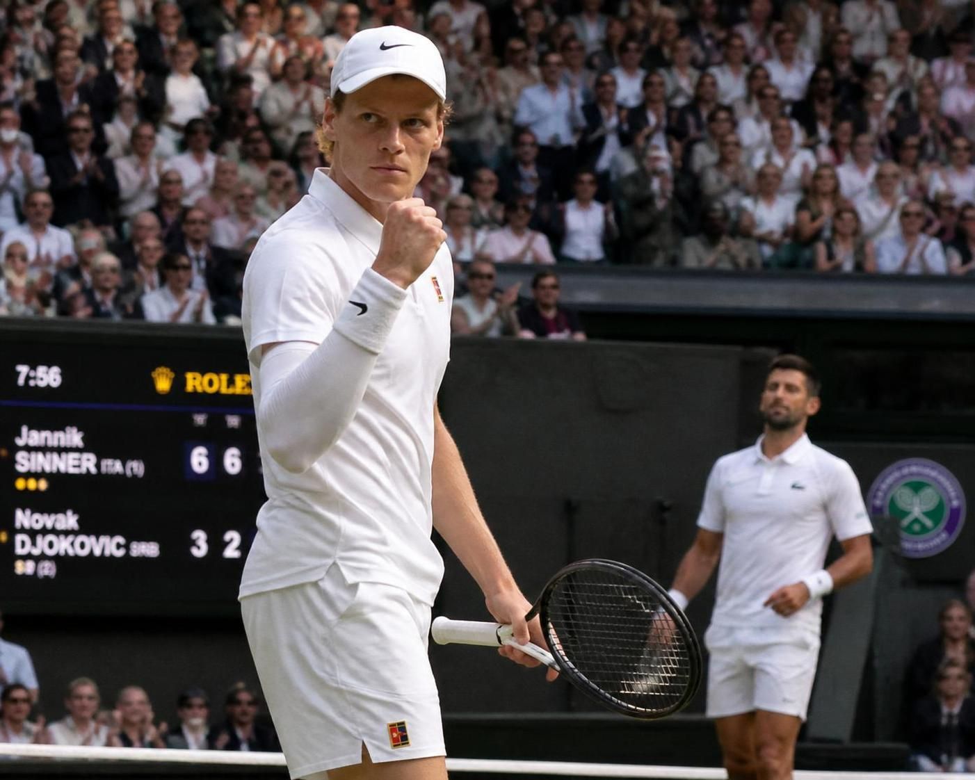 jannik sinner impressionne en battant nettement novak djokovic et se qualifie pour la finale de wimbledon, un exploit majeur dans sa carrière.