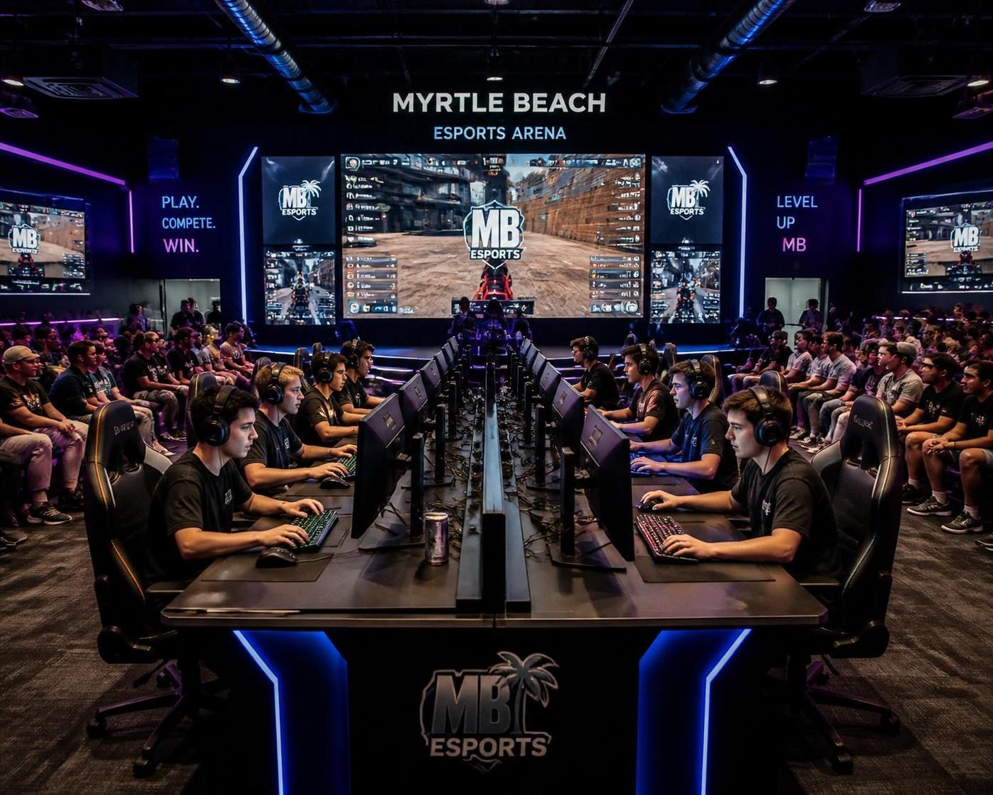 découvrez bientôt une salle d'esports moderne au centre de loisirs de myrtle beach, un espace dédié aux passionnés de jeux vidéo pour vivre des compétitions et événements uniques.