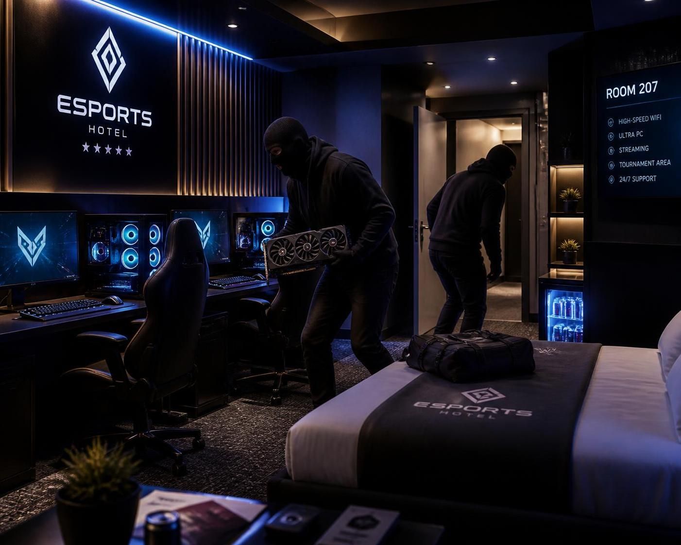 des voleurs astucieux ciblent des hôtels spécialisés dans l'esport pour dérober des gpu, mettant en lumière de nouvelles menaces dans le monde du gaming professionnel.