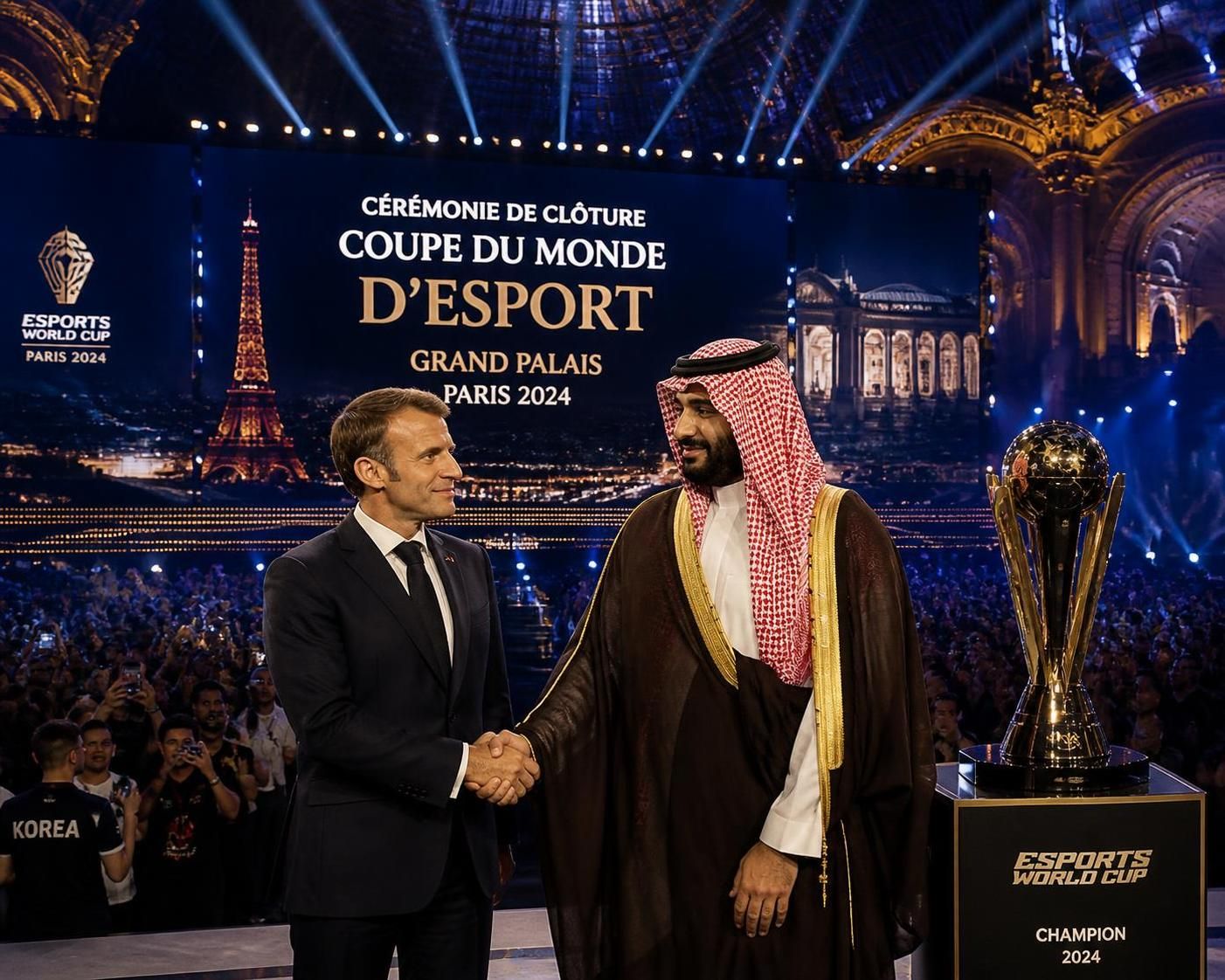 macron reçoit le prince saoudien mbs pour discuter du développement de l'esport au moyen-orient lors d'une visite stratégique visant à renforcer les partenariats dans le secteur du jeu vidéo.