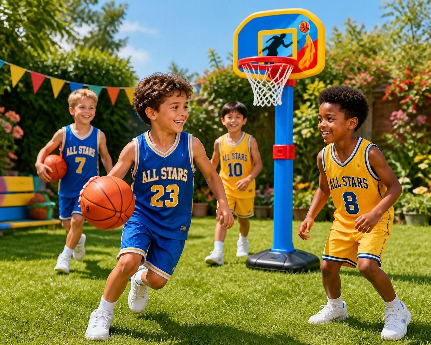 découvrez des ensembles de basketball pour enfants, parfaits pour s'amuser et développer leurs compétences tout en marquant des points sur le terrain.