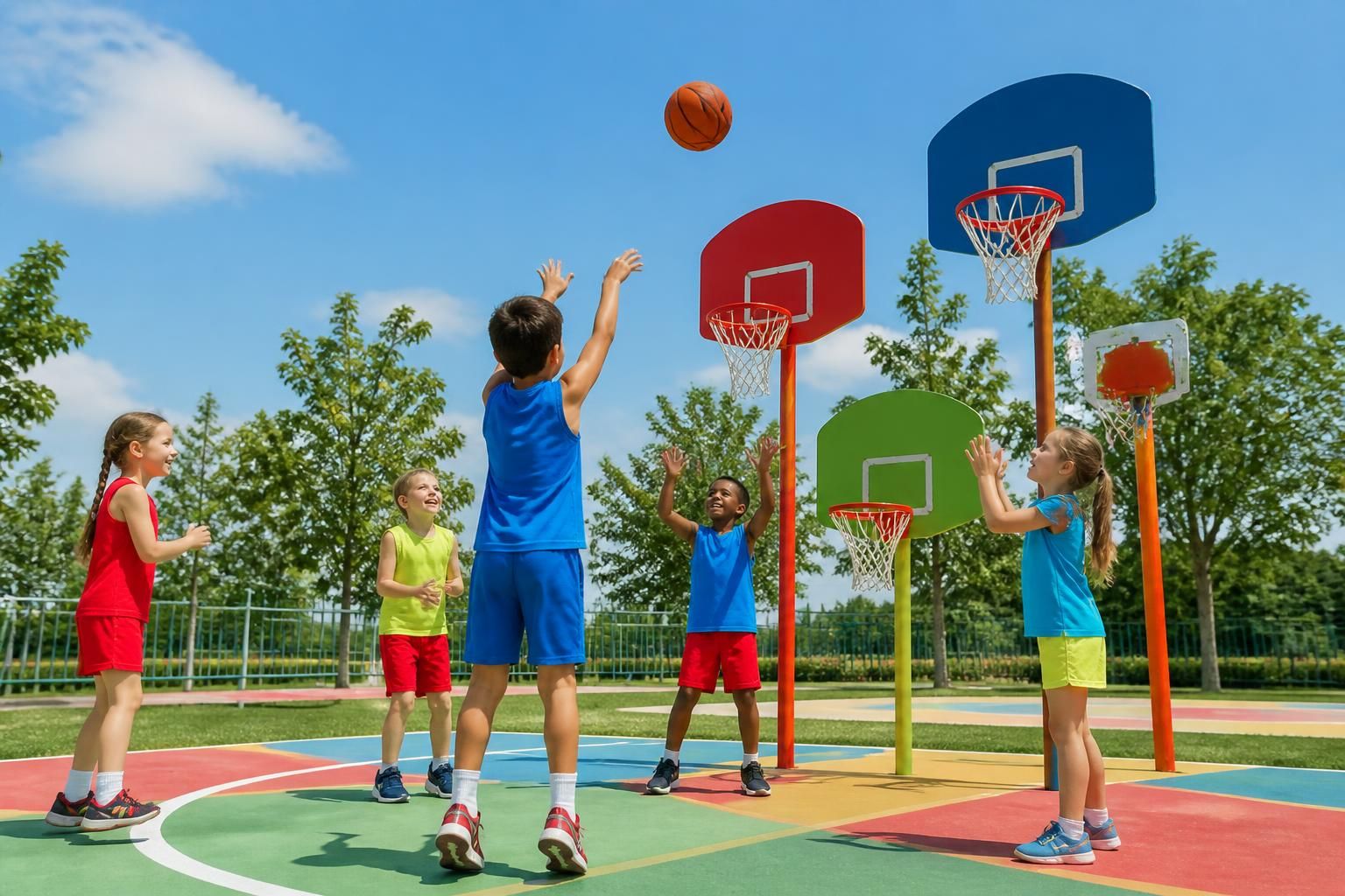découvrez nos ensembles de basketball pour enfants, parfaits pour s'amuser tout en développant leurs compétences et leur passion pour le sport.