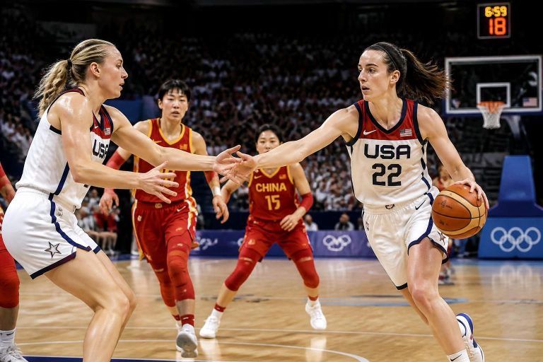 découvrez comment caitlin clark et paige bueckers ont mené l'équipe usa à une victoire éclatante contre la chine lors de leurs débuts, brillants sur le terrain et marquant les esprits.