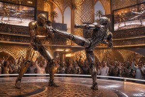 découvrez le premier tournoi de kickboxing avec robots humanoïdes au moyen-orient, organisé par hero esports, une compétition innovante mêlant technologie et sport.