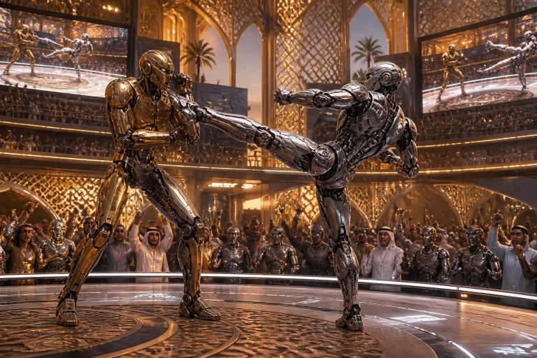 découvrez le premier tournoi de kickboxing avec robots humanoïdes au moyen-orient, organisé par hero esports, une compétition innovante mêlant technologie et sport.