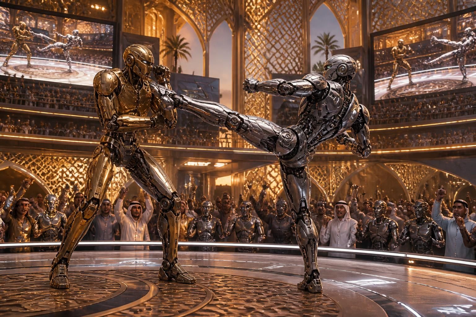 découvrez le premier tournoi de kickboxing avec robots humanoïdes au moyen-orient, organisé par hero esports, une compétition innovante mêlant technologie et sport.