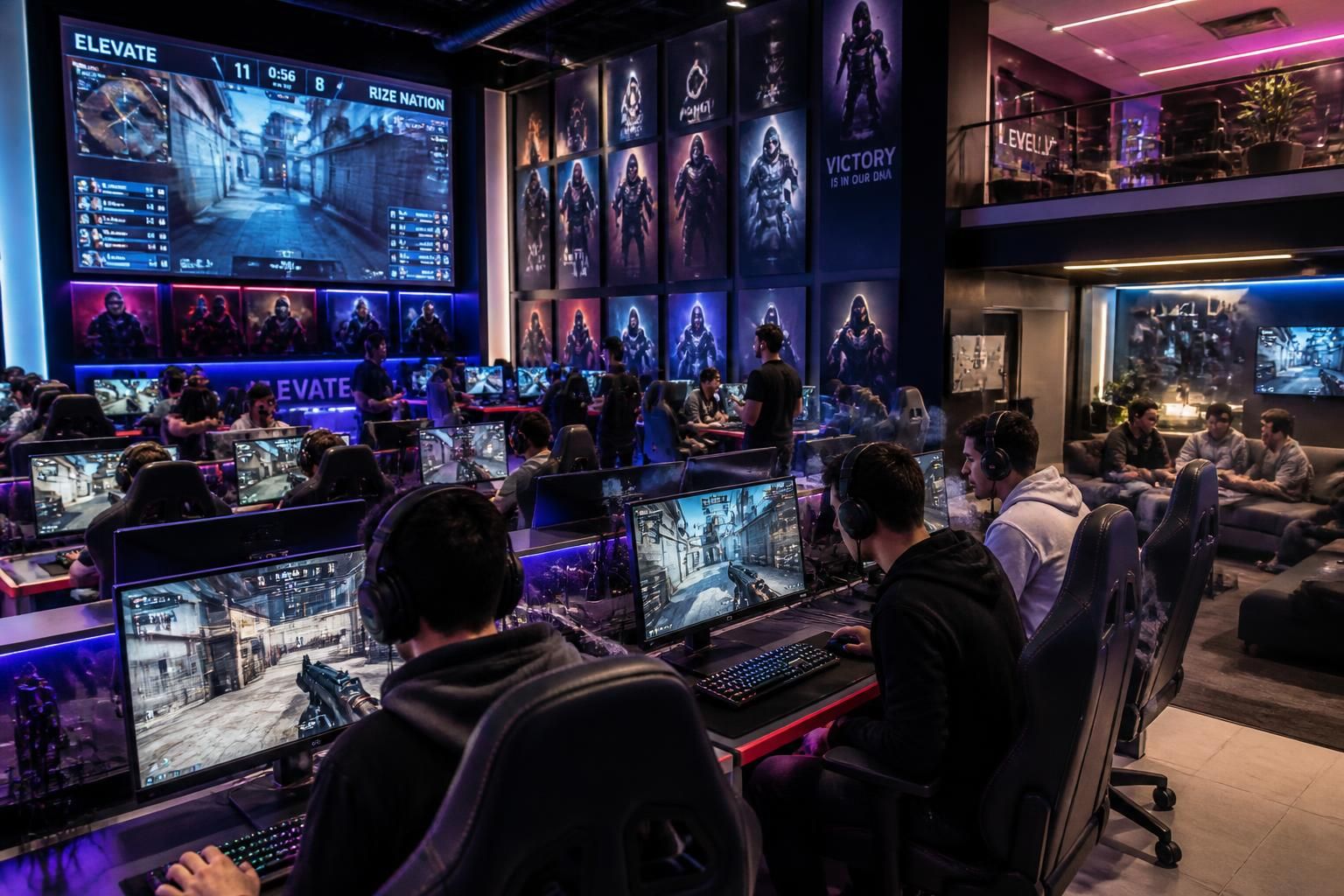 découvrez le lounge esports de mmi prep, un espace dynamique et interactif dédié aux passionnés de jeux vidéo, offrant un véritable hub d’activités en ligne pour s'entraîner, se connecter et compétir.