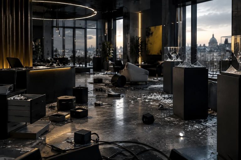 le v.hive parisien de team vitality a été saccagé et pillé. plusieurs trophées ont été dérobés lors de cette intrusion.